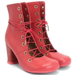 John Fluevog Angelina Tongueless Lace-Up Heeled Boot